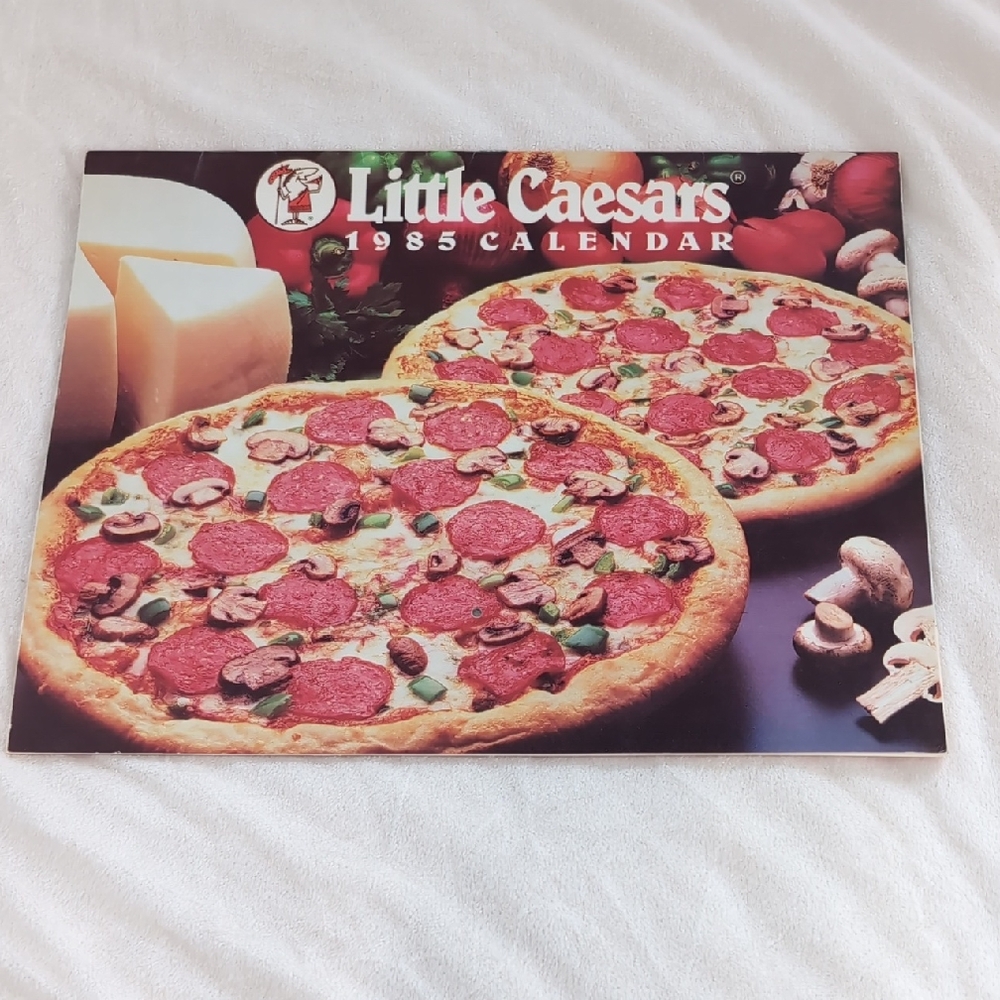 Vintage Little Caesars 1985 Promotional 12 Month Calendar